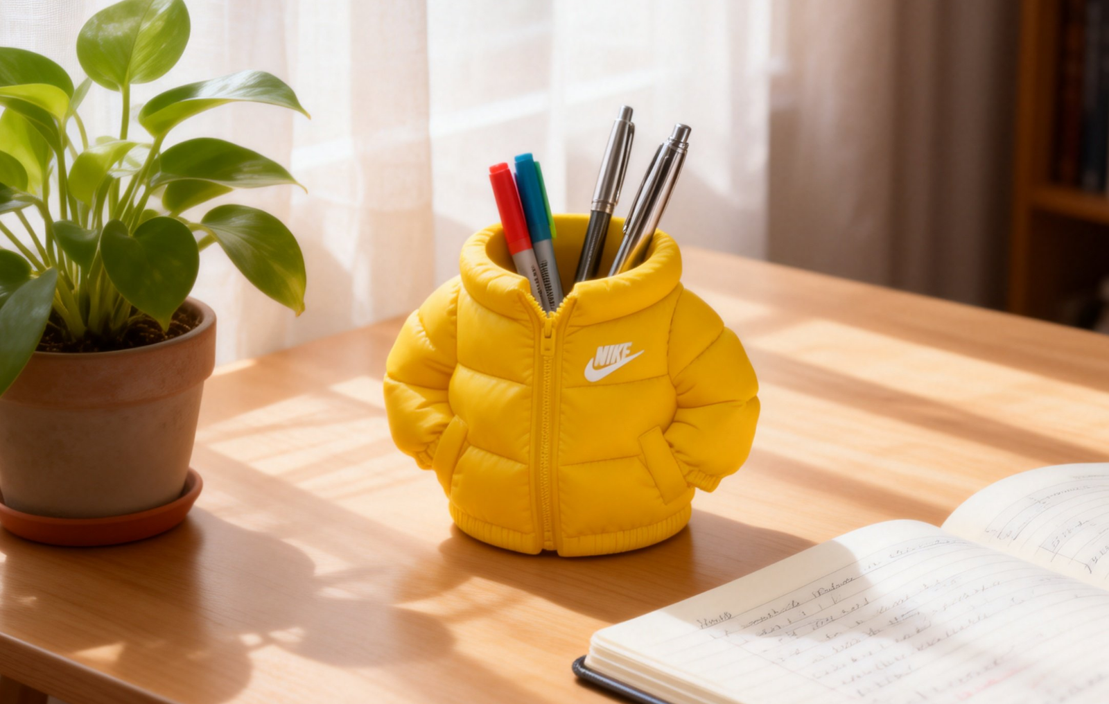 Portapenne Giubbotto Puff Stampato in 3D | Organizer Scrivania Originale | Nike, vista 4