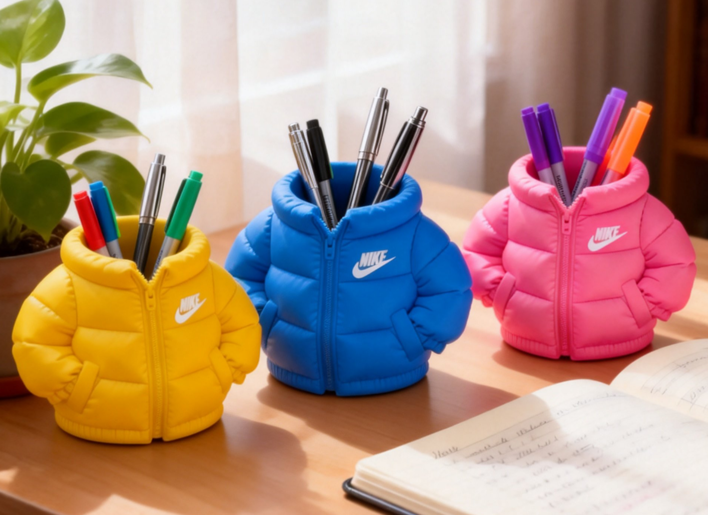 Portapenne Giubbotto Puff Stampato in 3D | Organizer Scrivania Originale | Nike, vista 2