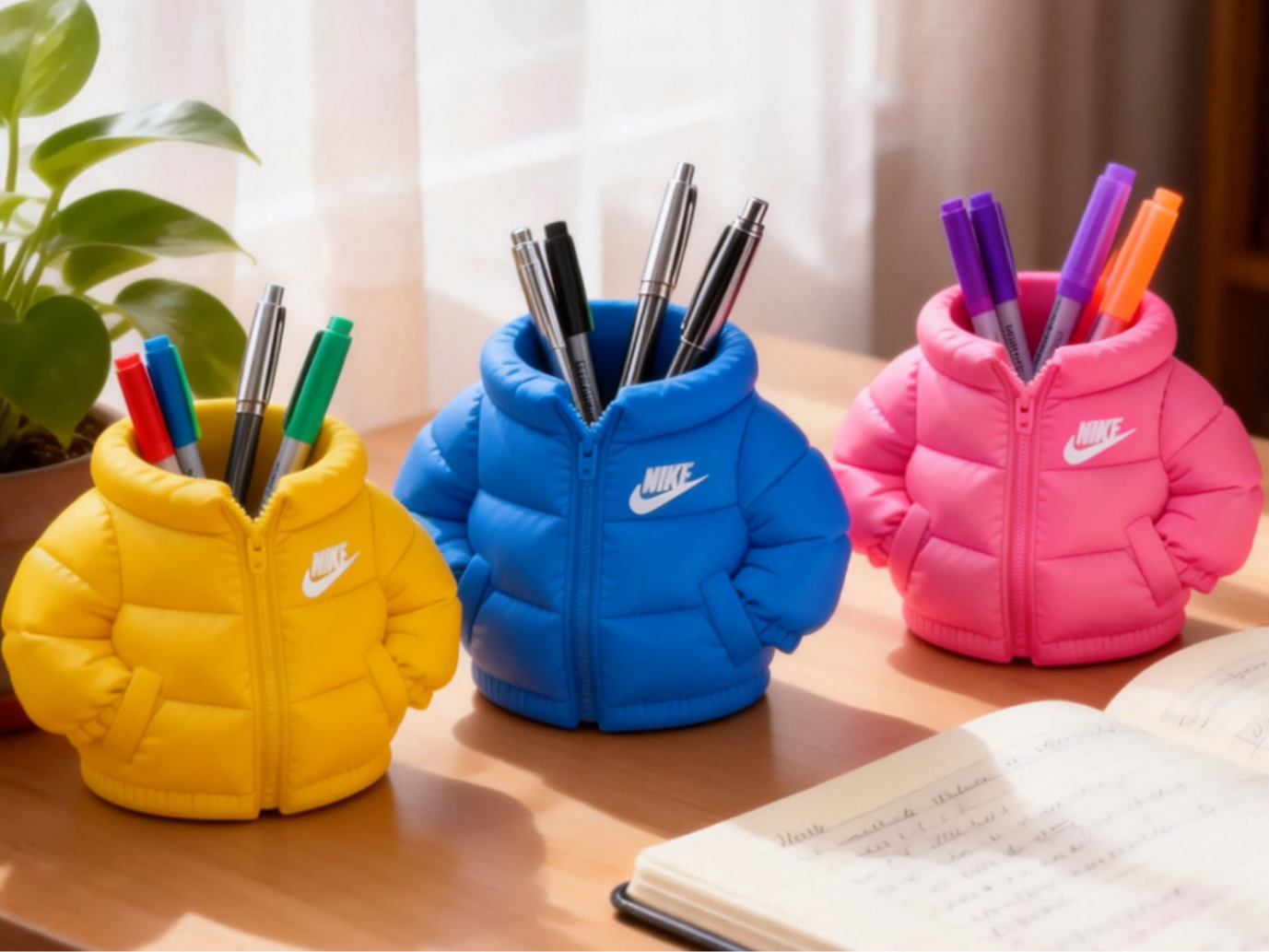 Portapenne Giubbotto Puff Stampato in 3D | Organizer Scrivania Originale | Nike