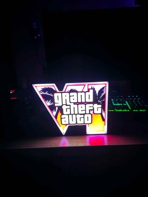 Lampada Led GTA6 | Lightbox ispirata a GTA 6, vista 3