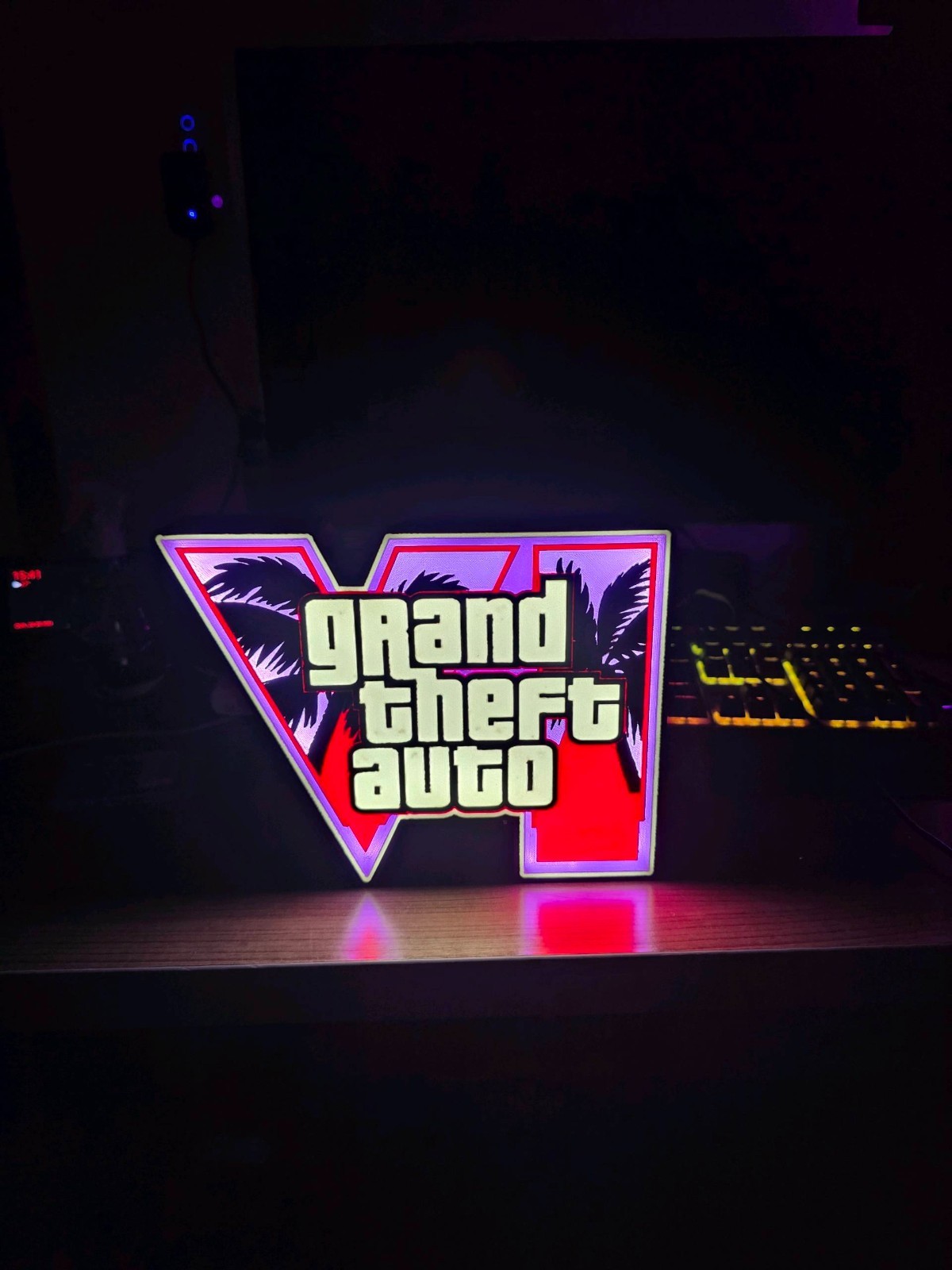 Lampada Led GTA6 | Lightbox ispirata a GTA 6, vista 5