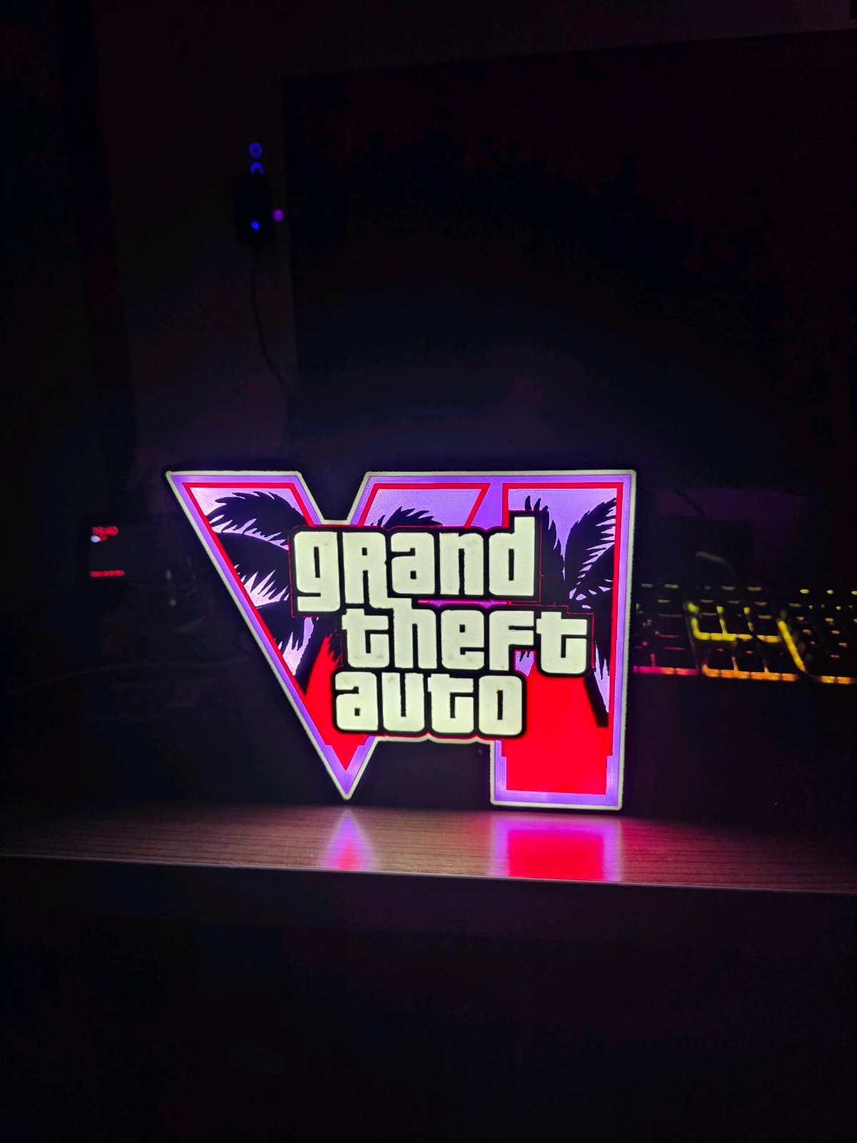 Lampada Led GTA6 | Lightbox ispirata a GTA 6, vista 4