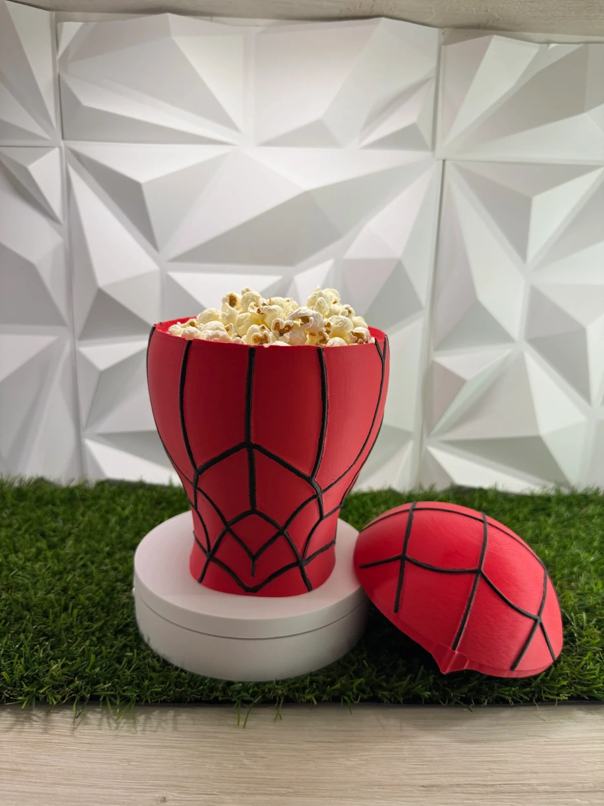 Porta PopCorn ispirato a SpiderMan, vista 4