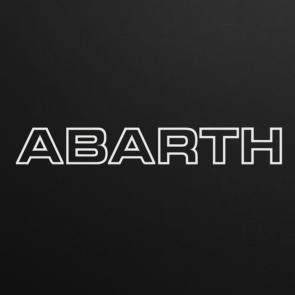 Scritta Abarth per Griglia Fiat 595 Punto Evo 500 Decorazione Stile Originale, vista 2