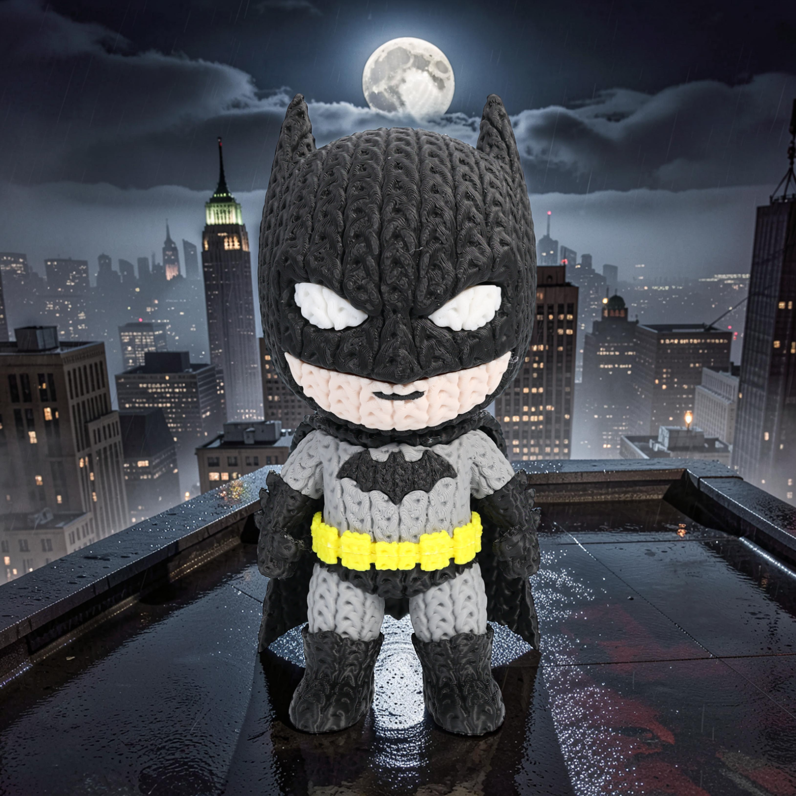 Statuetta Supereroe Stile Cartoon 20cm | Action Figure Decorativa | BatMan, vista 2
