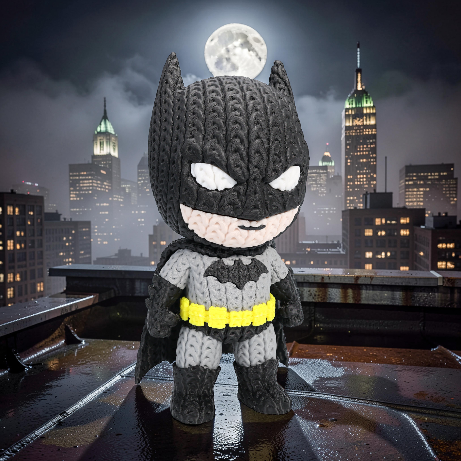 Statuetta Supereroe Stile Cartoon 20cm | Action Figure Decorativa | BatMan, vista 5