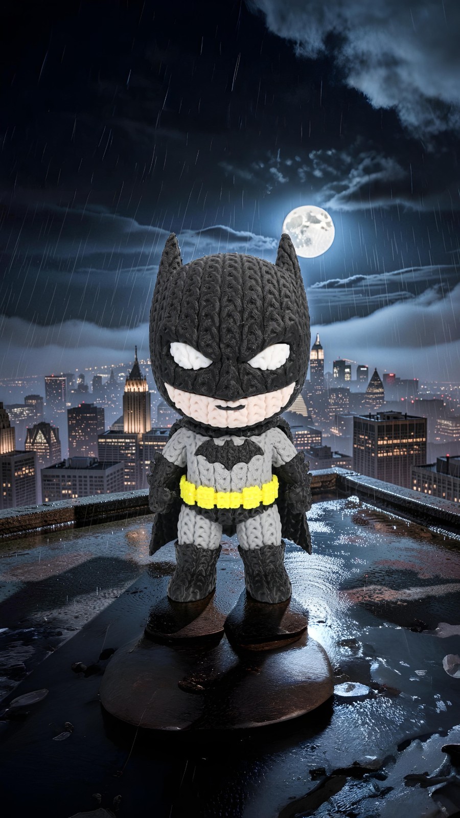 Statuetta Supereroe Stile Cartoon 20cm | Action Figure Decorativa | BatMan