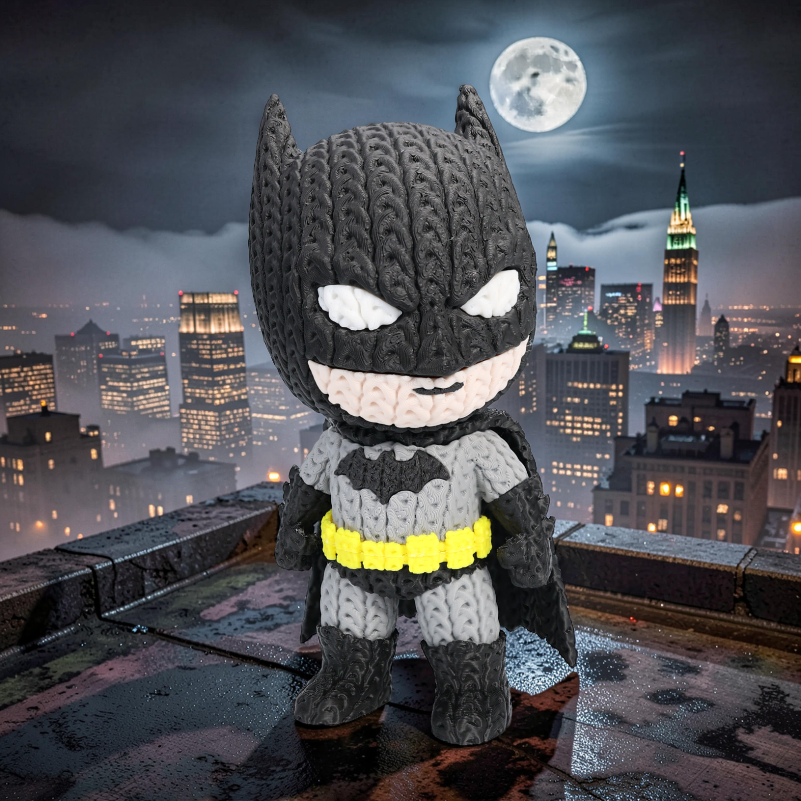 Statuetta Supereroe Stile Cartoon 20cm | Action Figure Decorativa | BatMan, vista 8