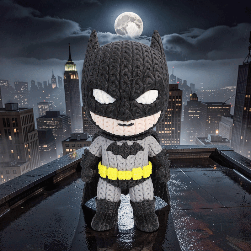 Statuetta Supereroe Stile Cartoon 20cm | Action Figure Decorativa | BatMan, vista 9