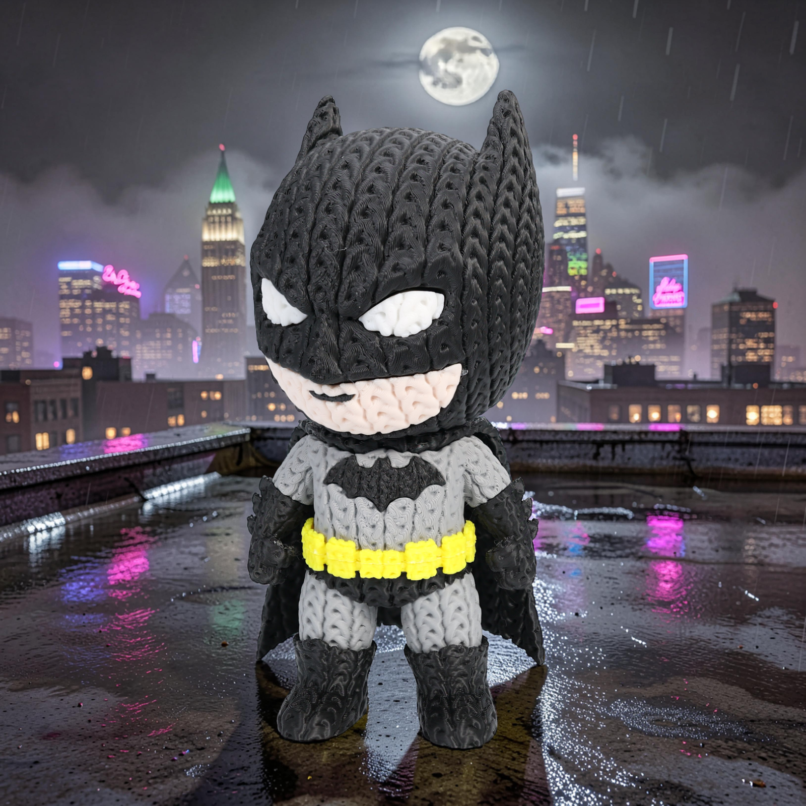 Statuetta Supereroe Stile Cartoon 20cm | Action Figure Decorativa | BatMan, vista 7