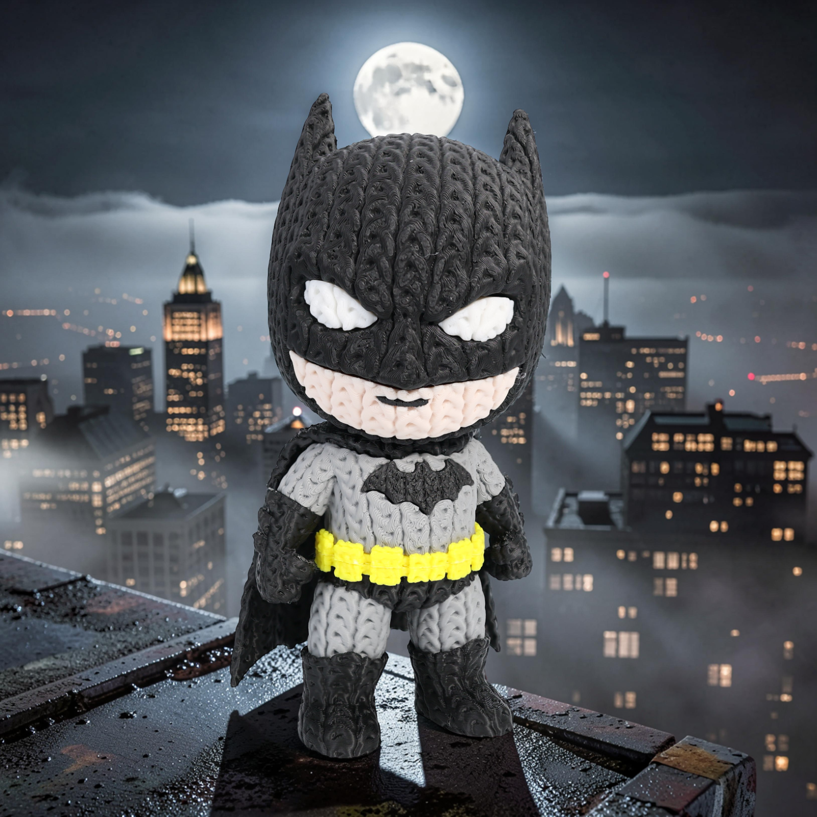 Statuetta Supereroe Stile Cartoon 20cm | Action Figure Decorativa | BatMan, vista 6
