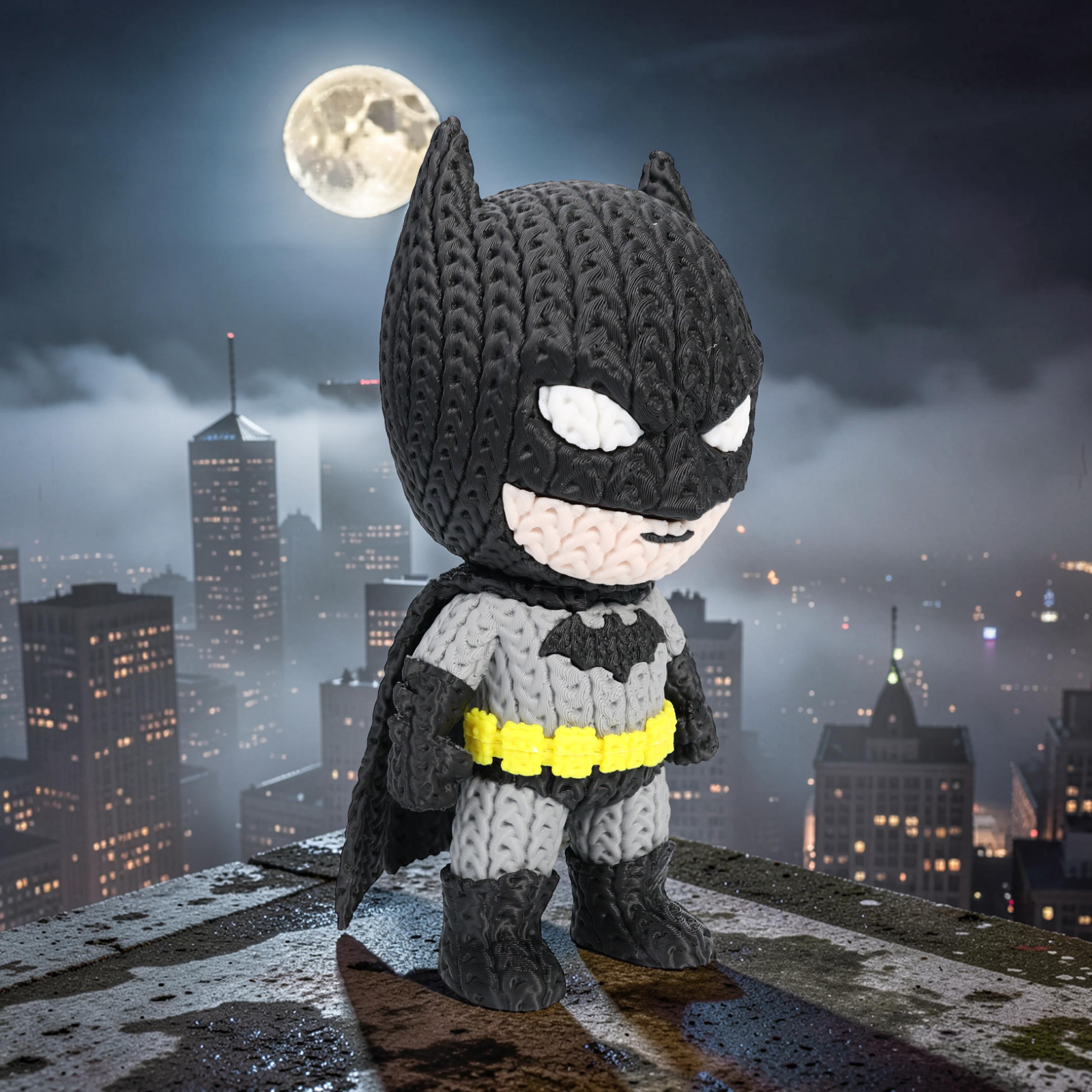 Statuetta Supereroe Stile Cartoon 20cm | Action Figure Decorativa | BatMan, vista 4
