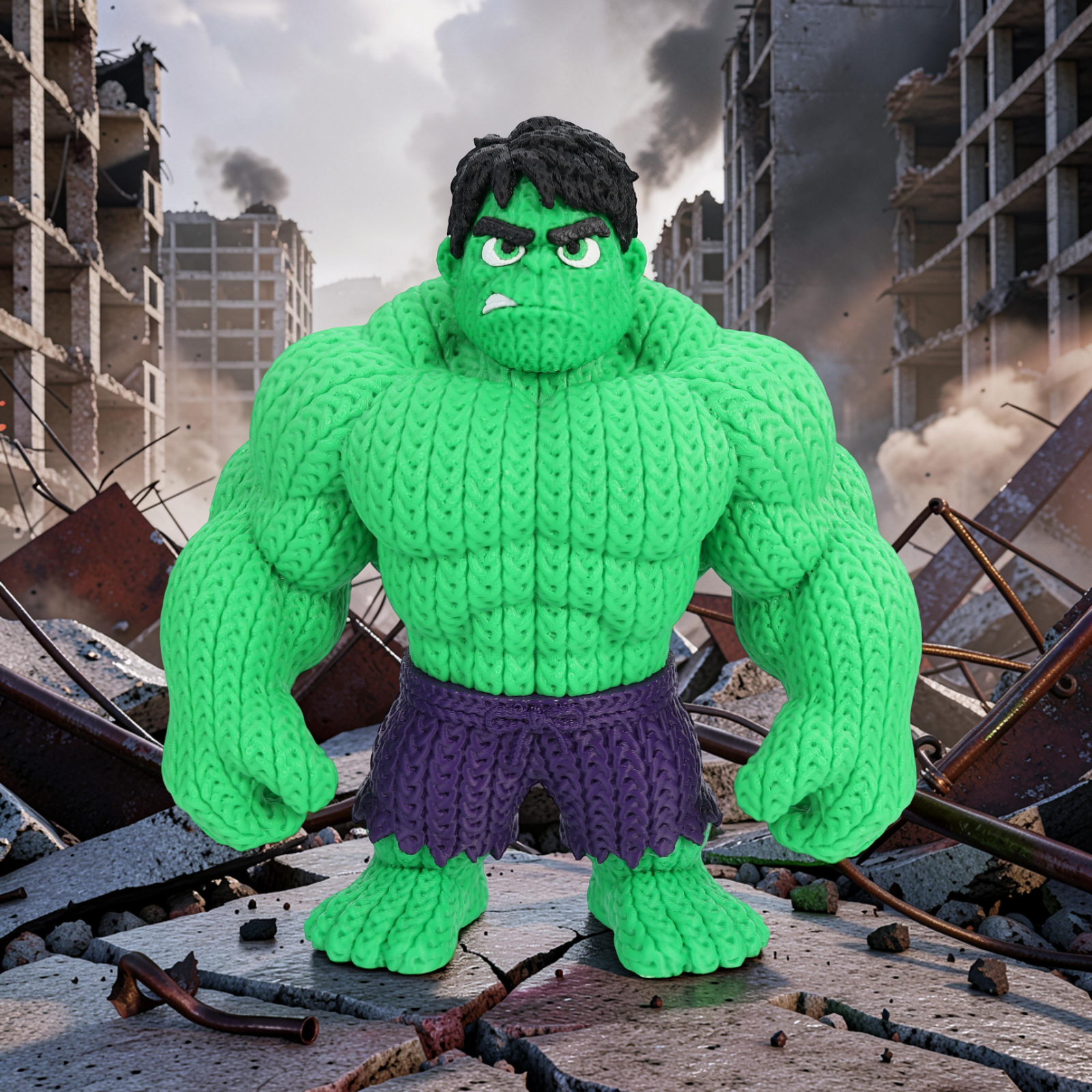 Statuetta Supereroe Stile Cartoon 20cm | Action Figure Decorativa | Hulk