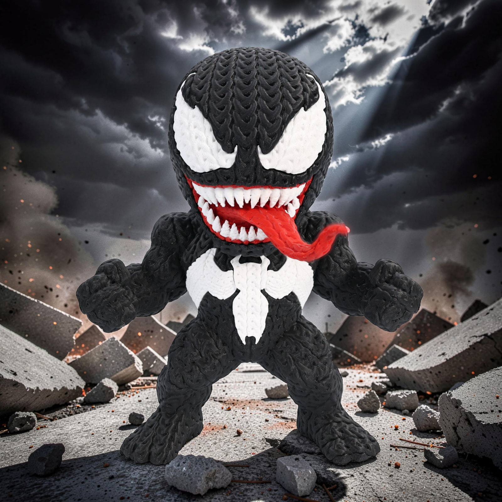 Statuetta Supereroe Stile Cartoon 20cm | Action Figure Decorativa | Venom