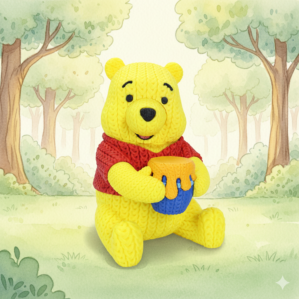 Statuetta Stile Cartoon 20cm | Action Figure Decorativa | Winnie the Pooh, vista 4