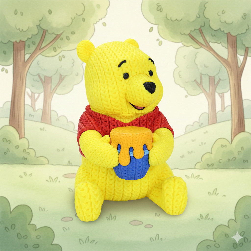 Statuetta Stile Cartoon 20cm | Action Figure Decorativa | Winnie the Pooh, vista 3