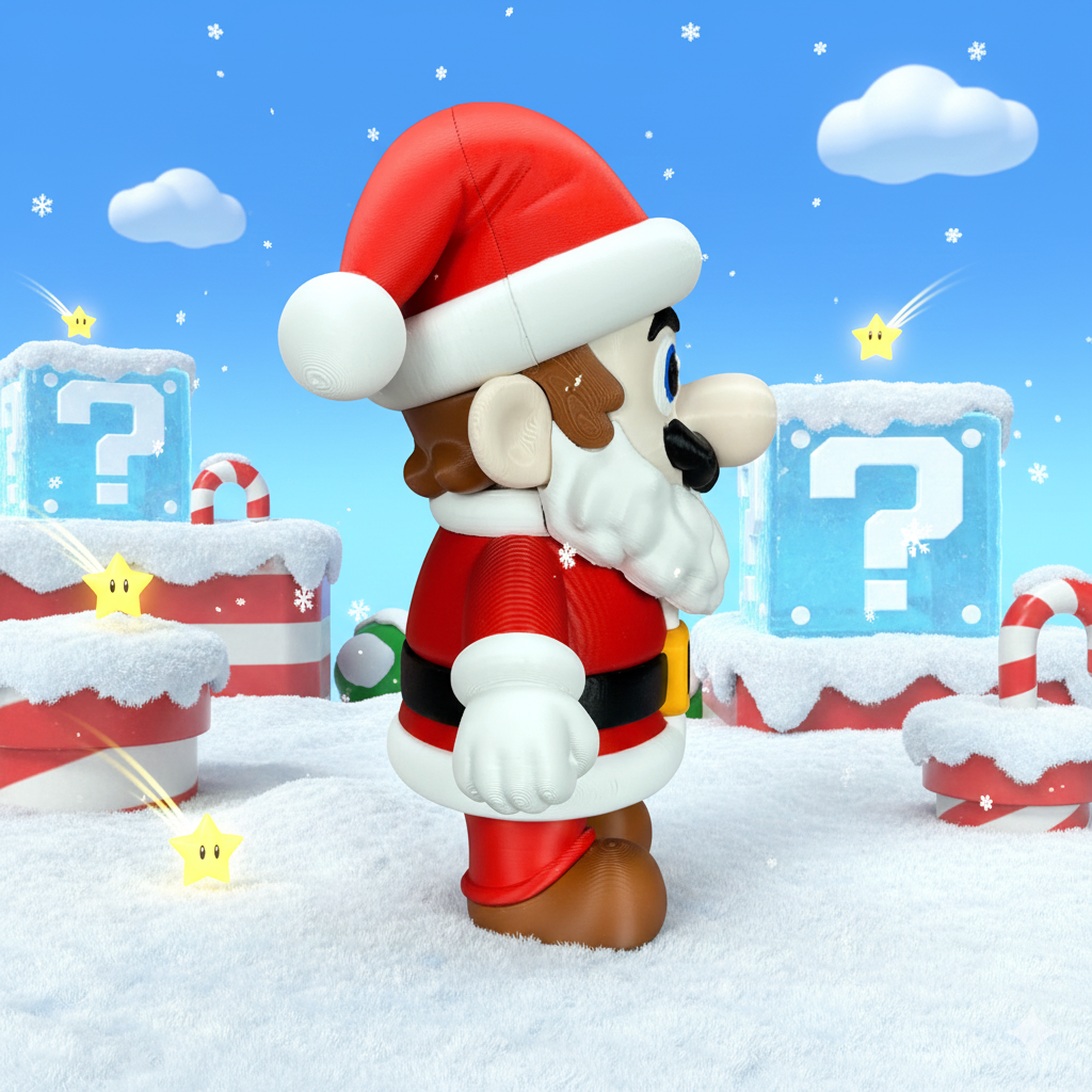 Statuetta 20cm | Action Figure Decorativa | Super Mario Natale, vista 2