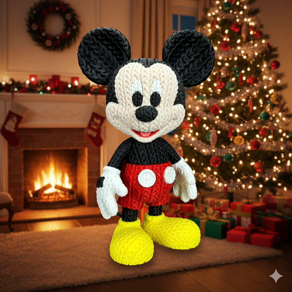 Statuetta 20cm | Action Figure Decorativa | Topolino - Effetto Cucito 3D, vista 8