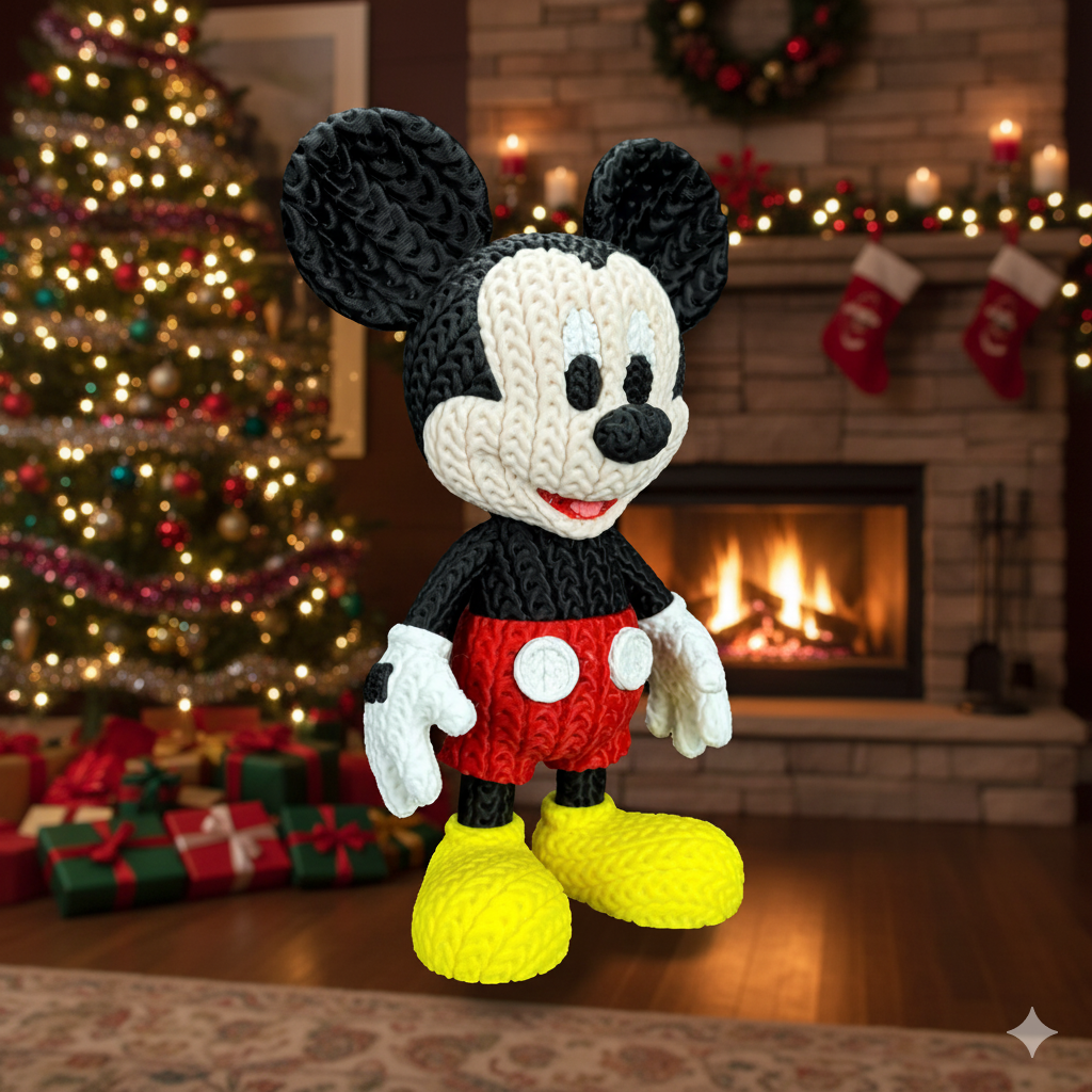 Statuetta 20cm | Action Figure Decorativa | Topolino - Effetto Cucito 3D, vista 7