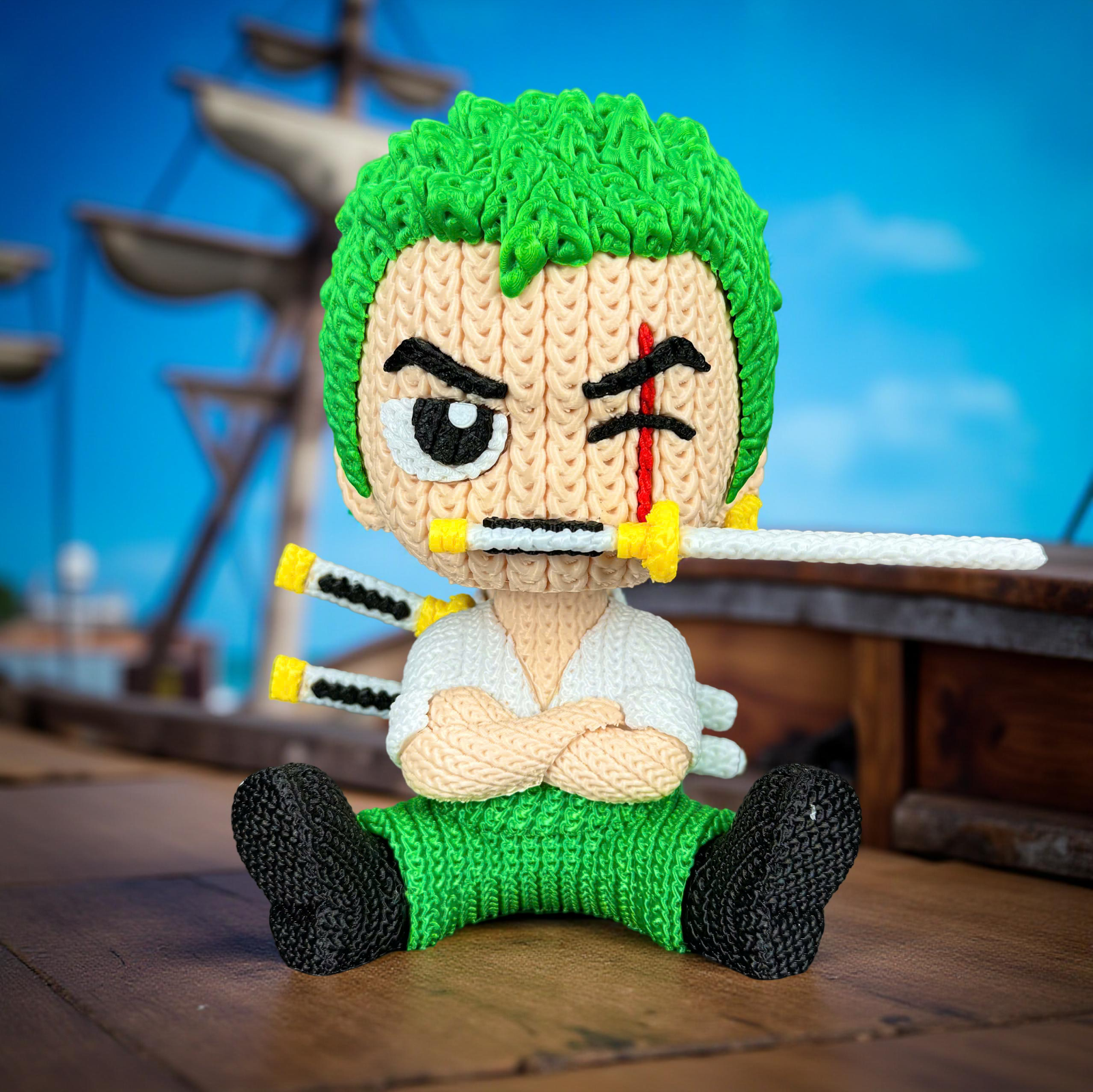 Statuetta One Piece Mini Figure 17cm Dettagliata Collezione | Zoro, vista 4