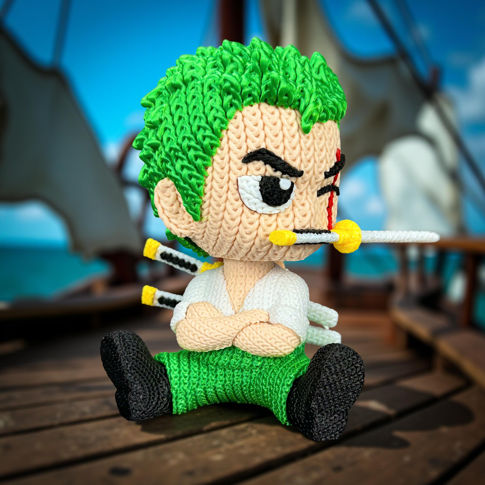 Statuetta One Piece Mini Figure 17cm Dettagliata Collezione | Zoro, vista 6