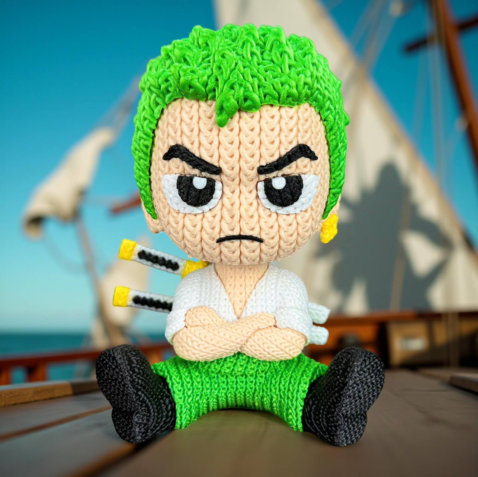Statuetta One Piece Mini Figure 17cm Dettagliata Collezione | Zoro, vista 2